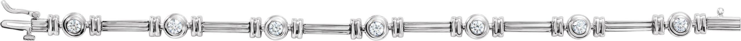 Bezel-Set Line Bracelet view 3