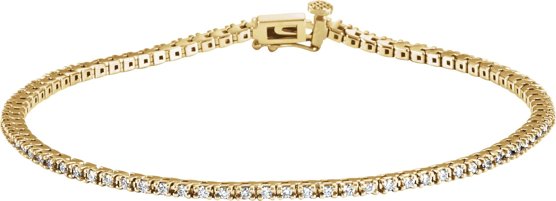 14K White Gold 7/8 CTW Natural Diamond Line 7 1/4" Bracelet