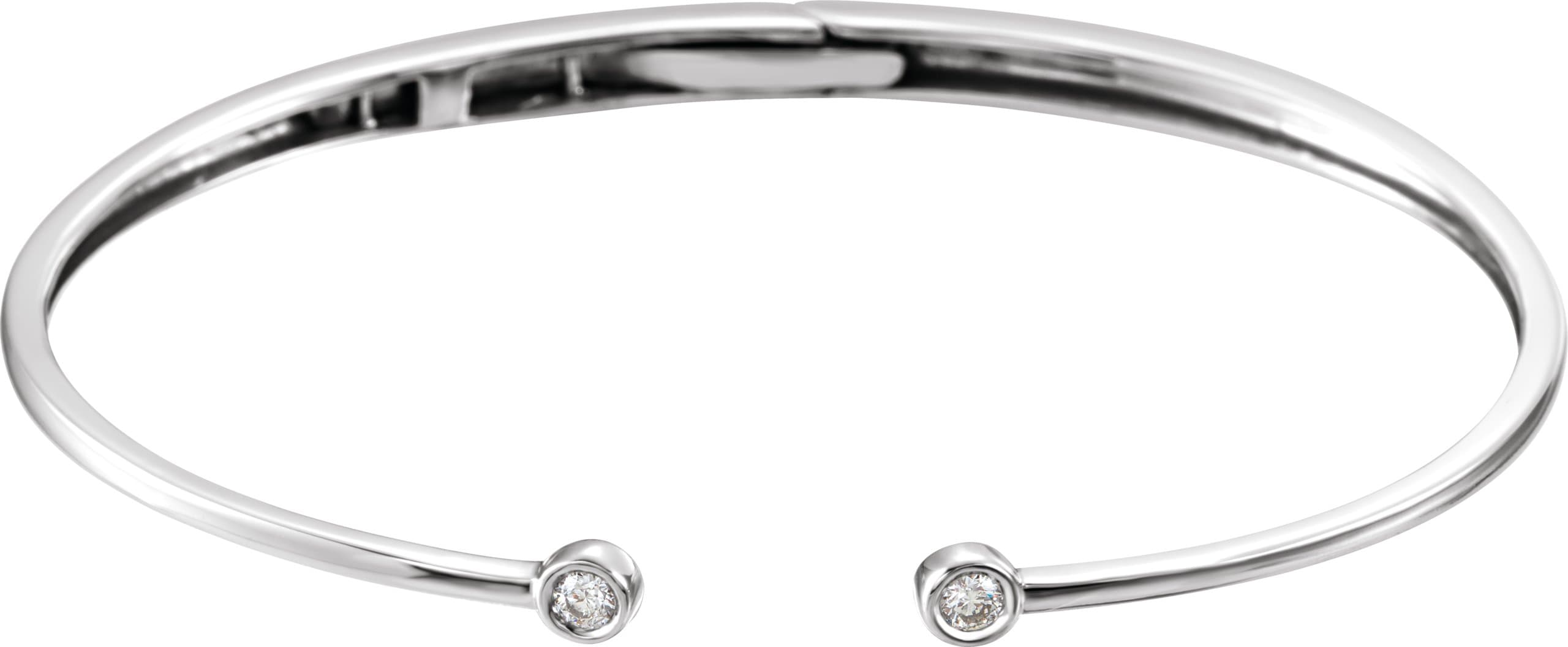 14K Rose 1/6 CTW Natural Diamond Hinged Cuff 7 Bracelet