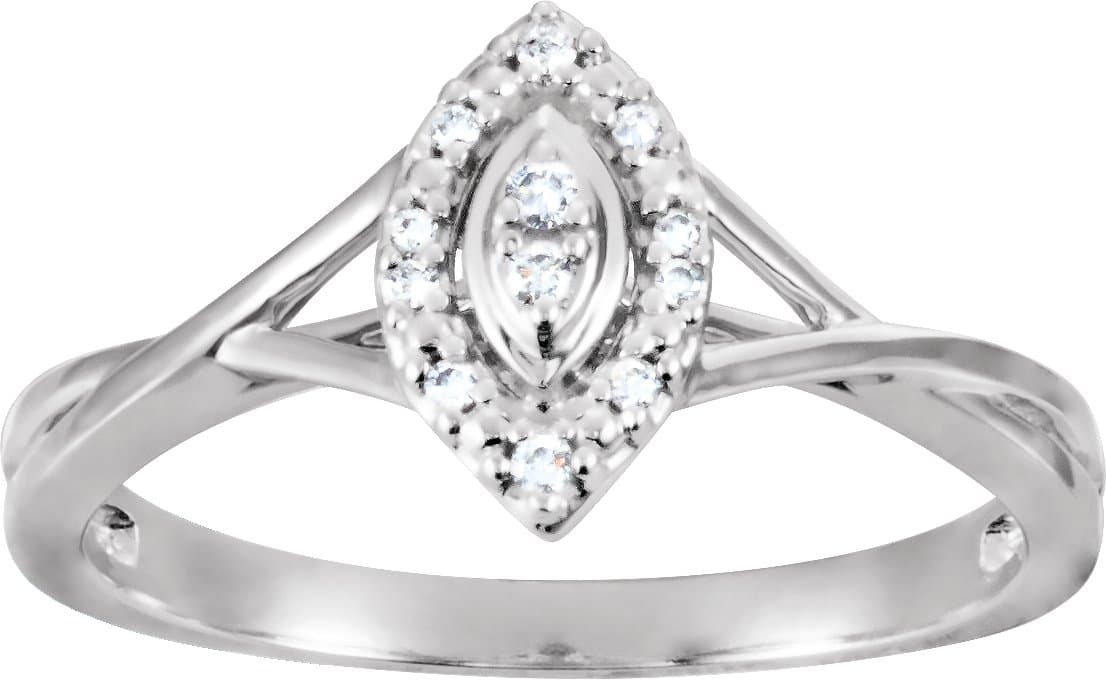 Halo-Style Criss-Cross Ring view 3