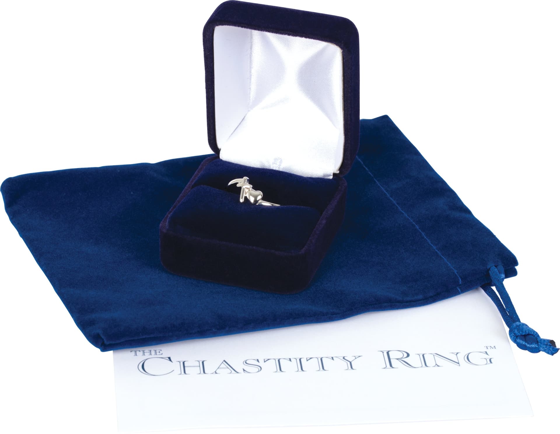 Cross & Heart Chastity Ring view 3