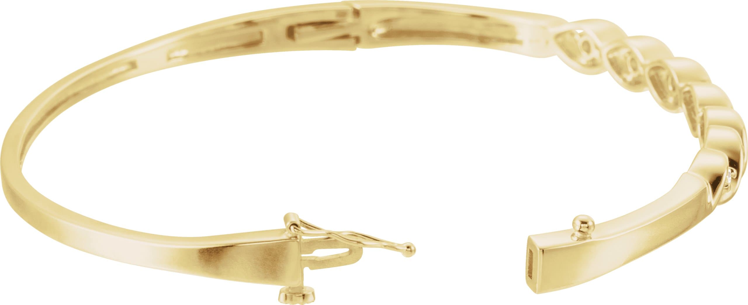 Accented Hinged Bangle Bracelet view 2