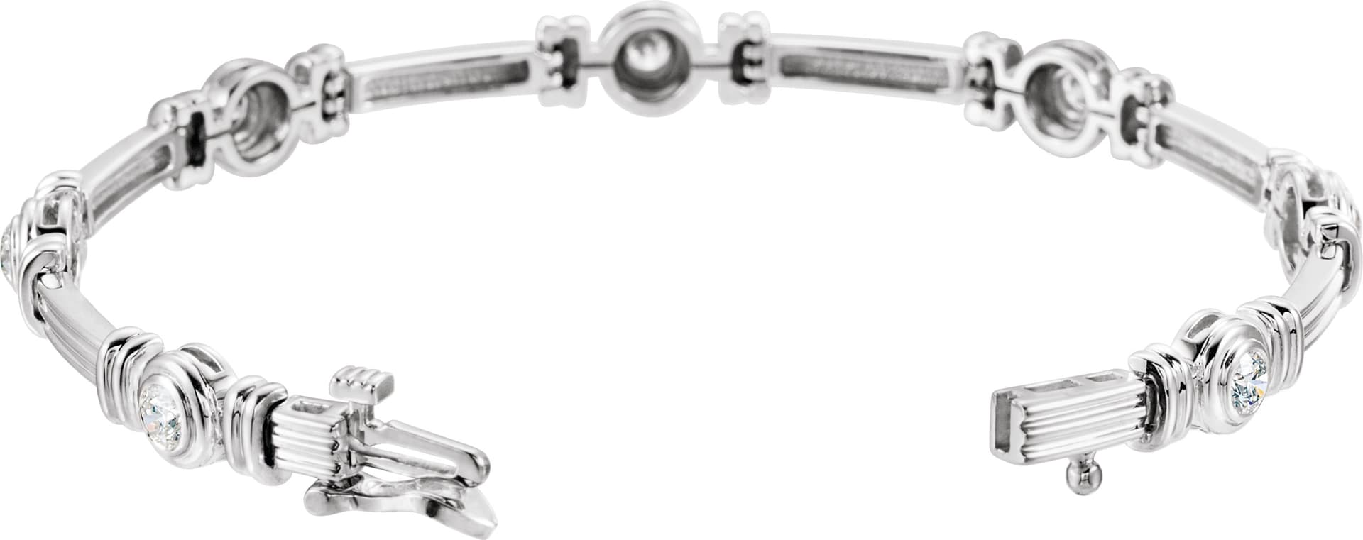 Bezel-Set Line Bracelet view 2