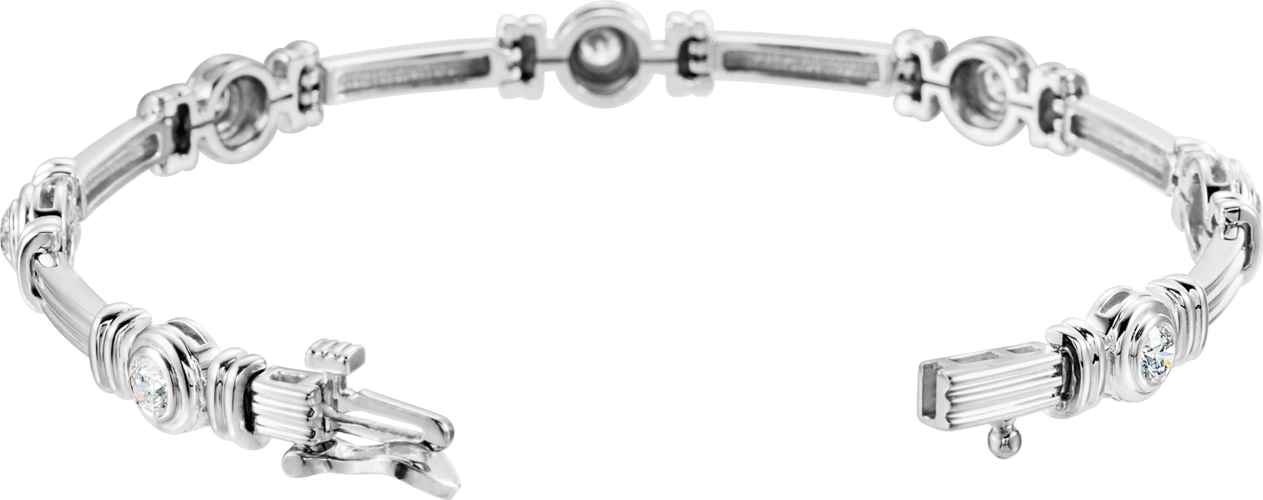 Bezel-Set Line Bracelet view 2