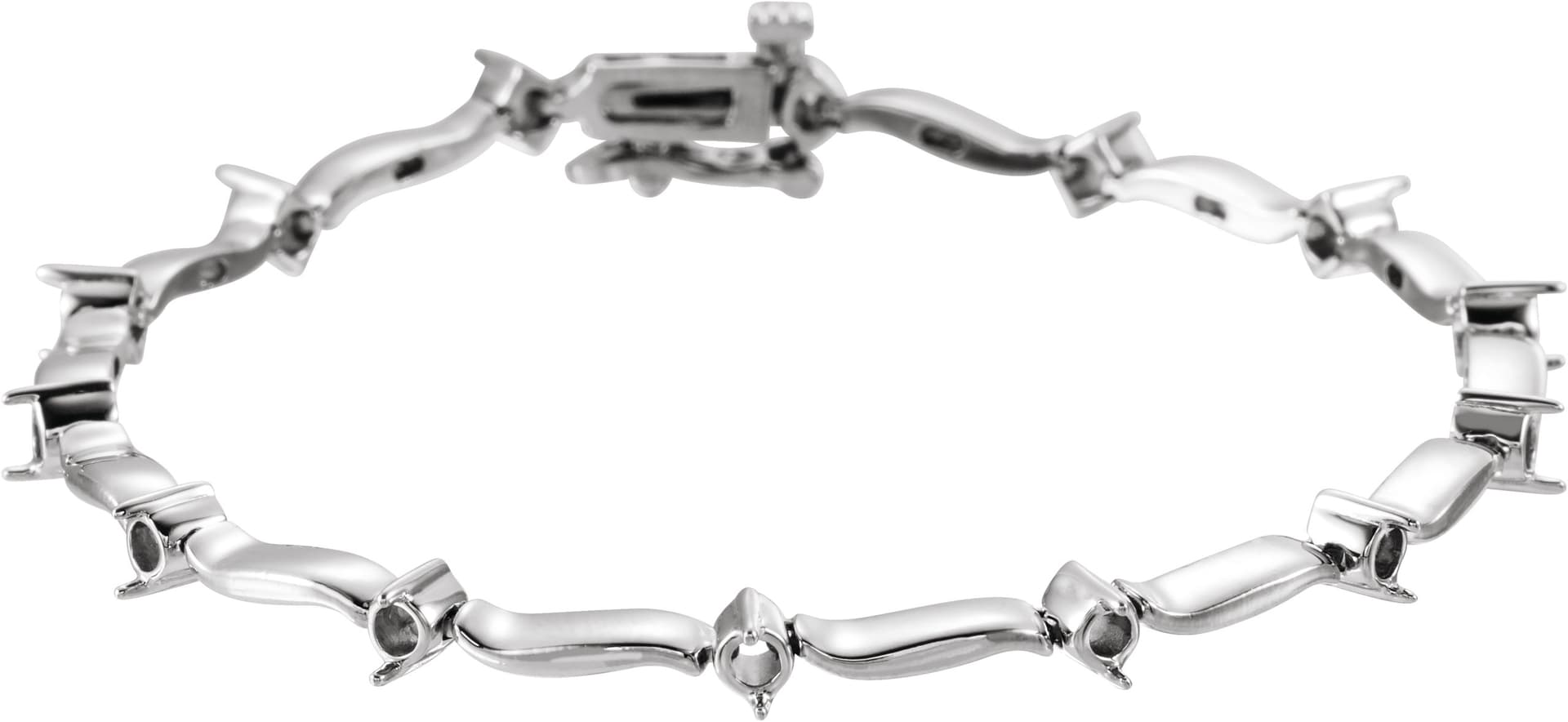 14K White 1 CTW Natural Diamond 7 1/4" Line Bracelet