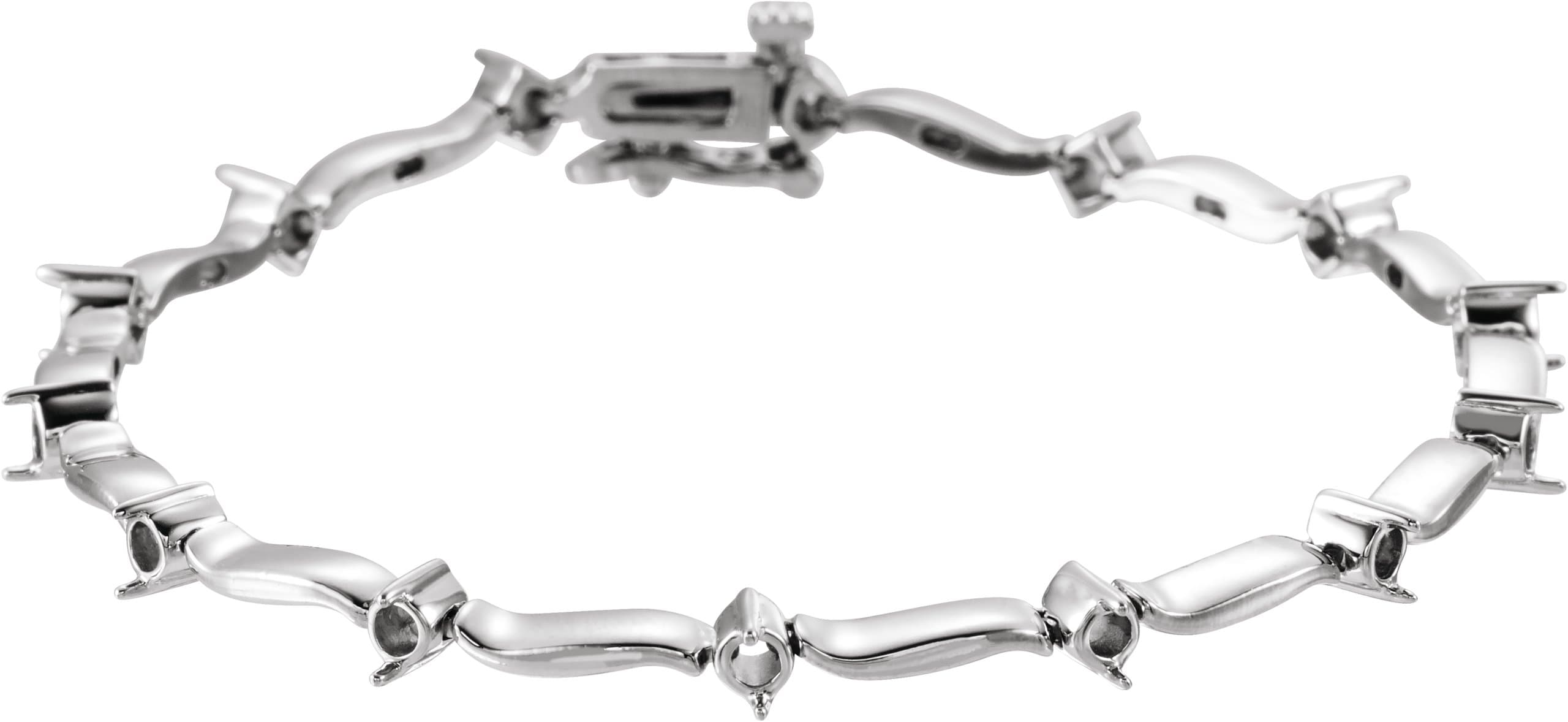 14K White 1 CTW Natural Diamond 7 1/4" Line Bracelet