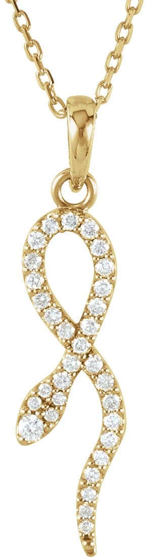 14K Rose 1/6 CTW Natural Diamond 16 Necklace