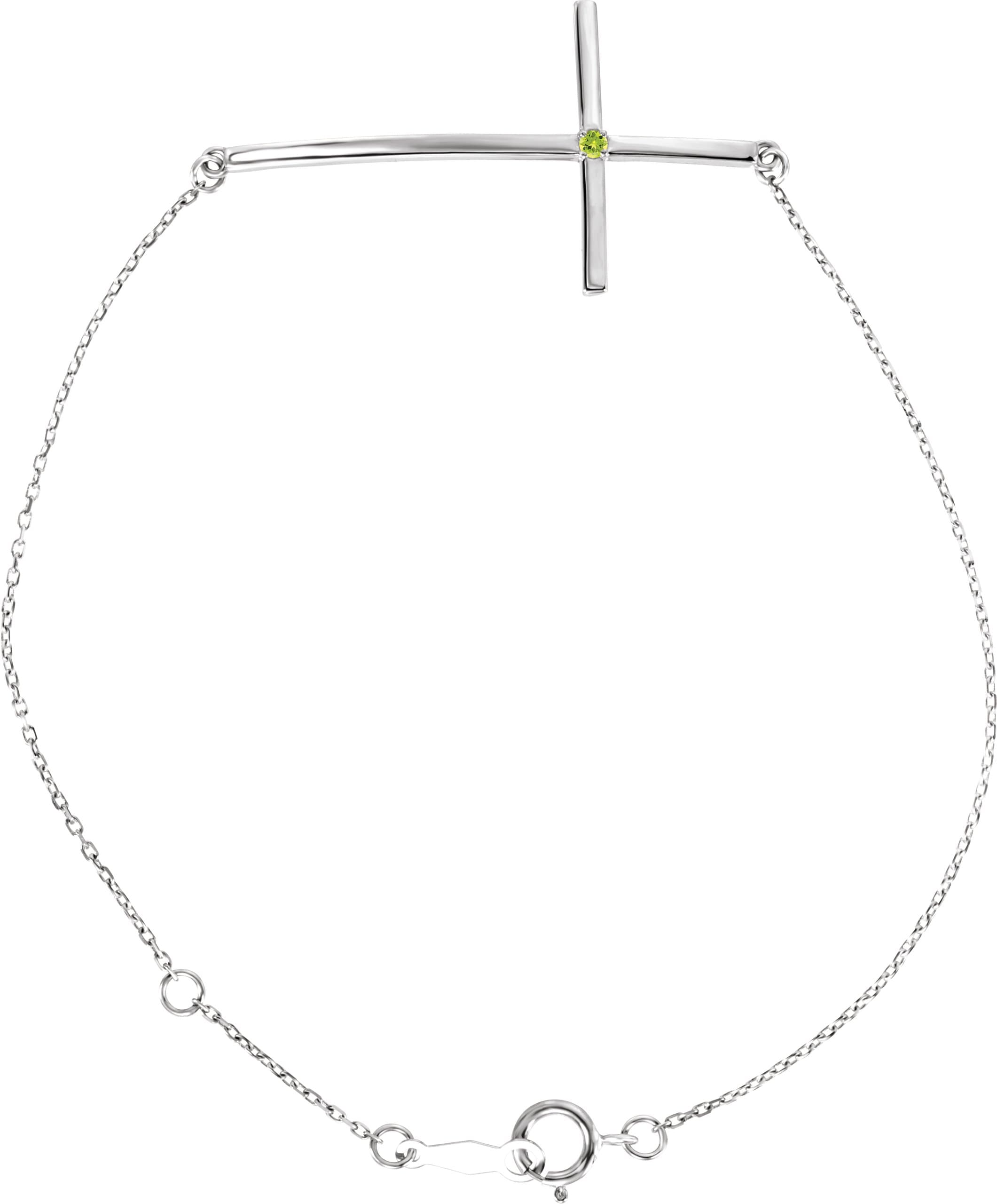 Accented Sideways Cross Bracelet view 1