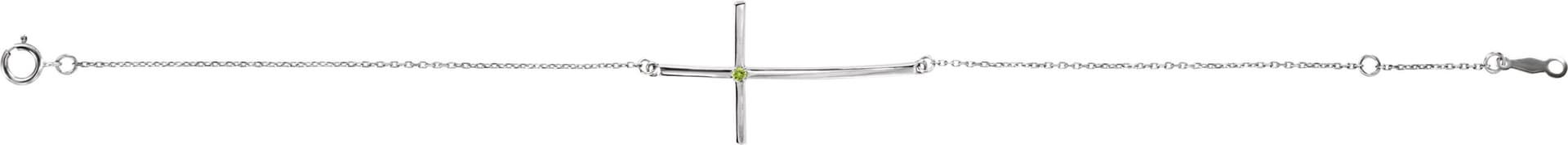 Accented Sideways Cross Bracelet view 2
