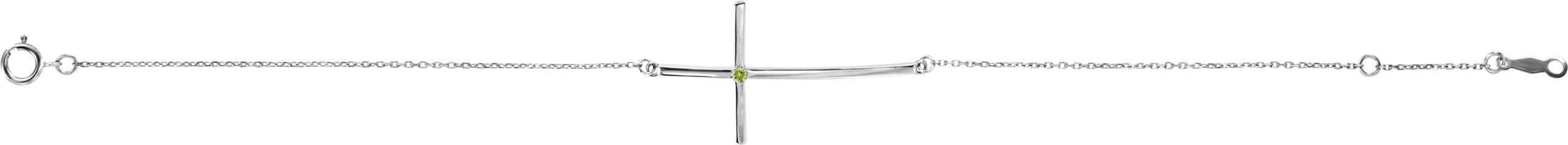 Accented Sideways Cross Bracelet view 2