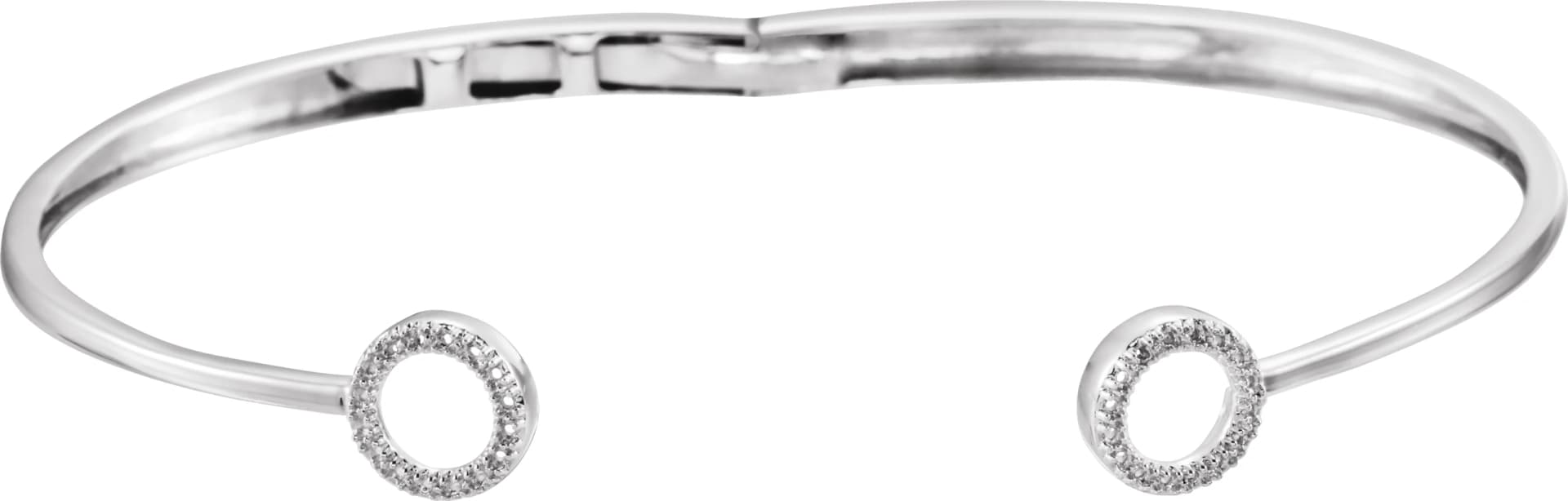 Circle Hinged Cuff Bracelet, view 3