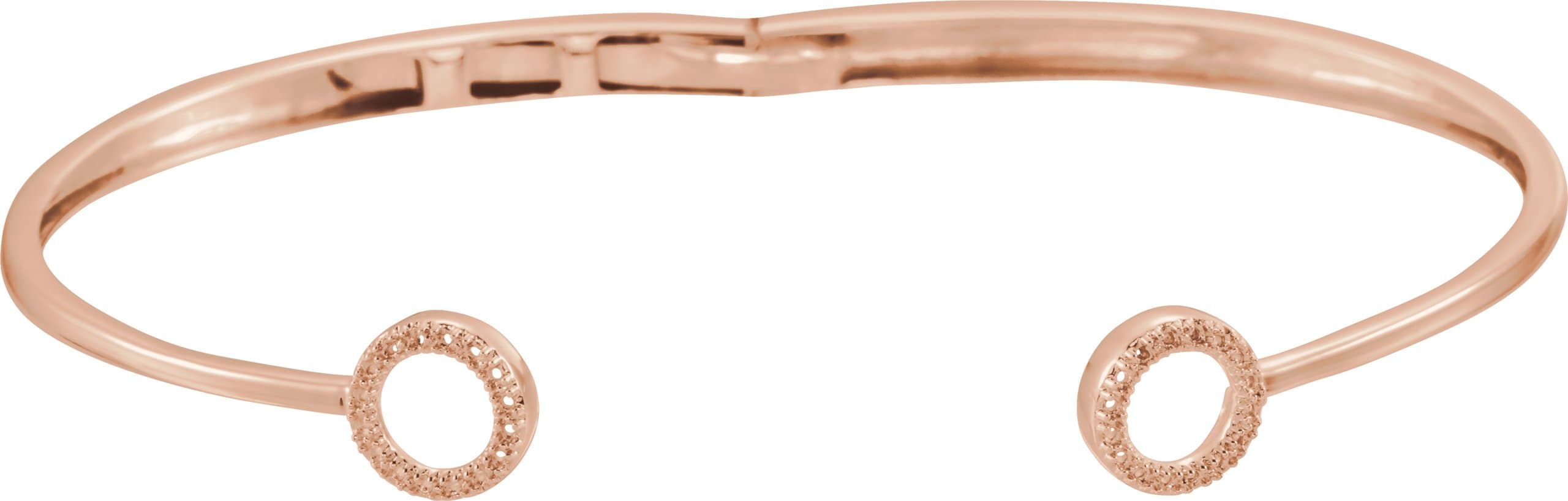 Circle Hinged Cuff Bracelet view 2