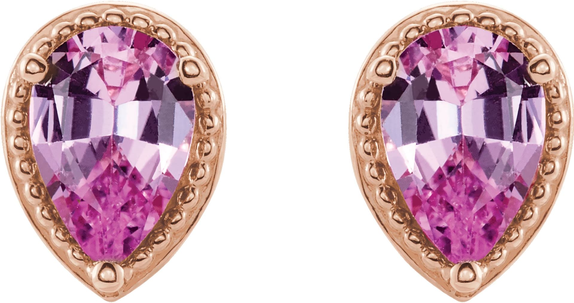 Beaded Solitaire Earrings view 2