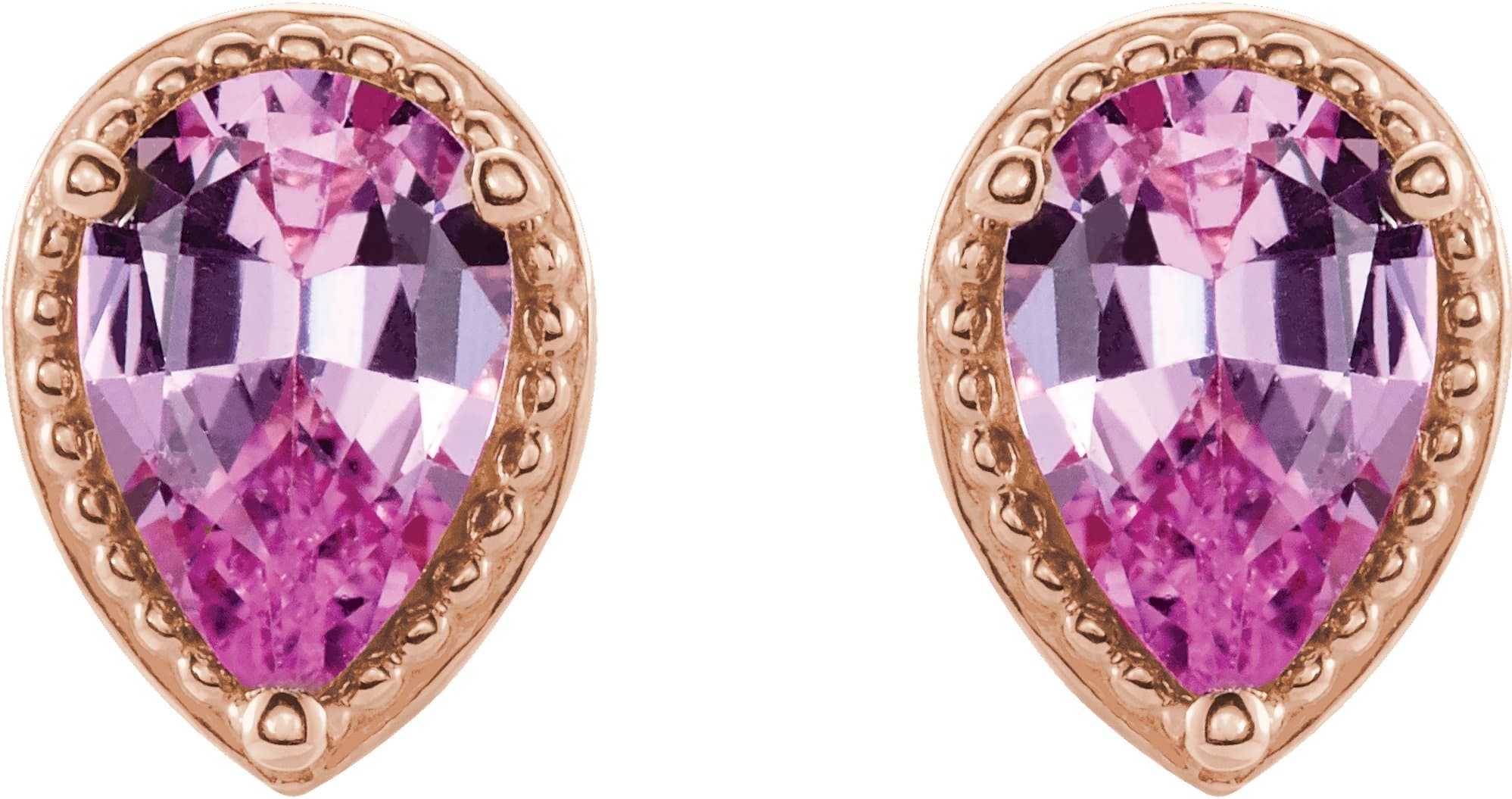 Beaded Solitaire Earrings view 2