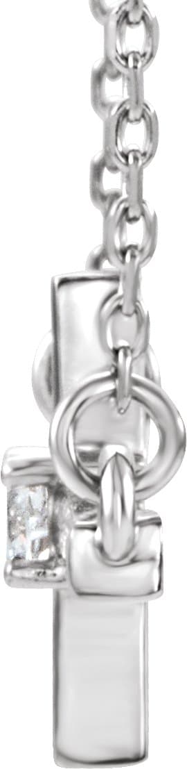 Sideways Cross Necklace or Center view 2