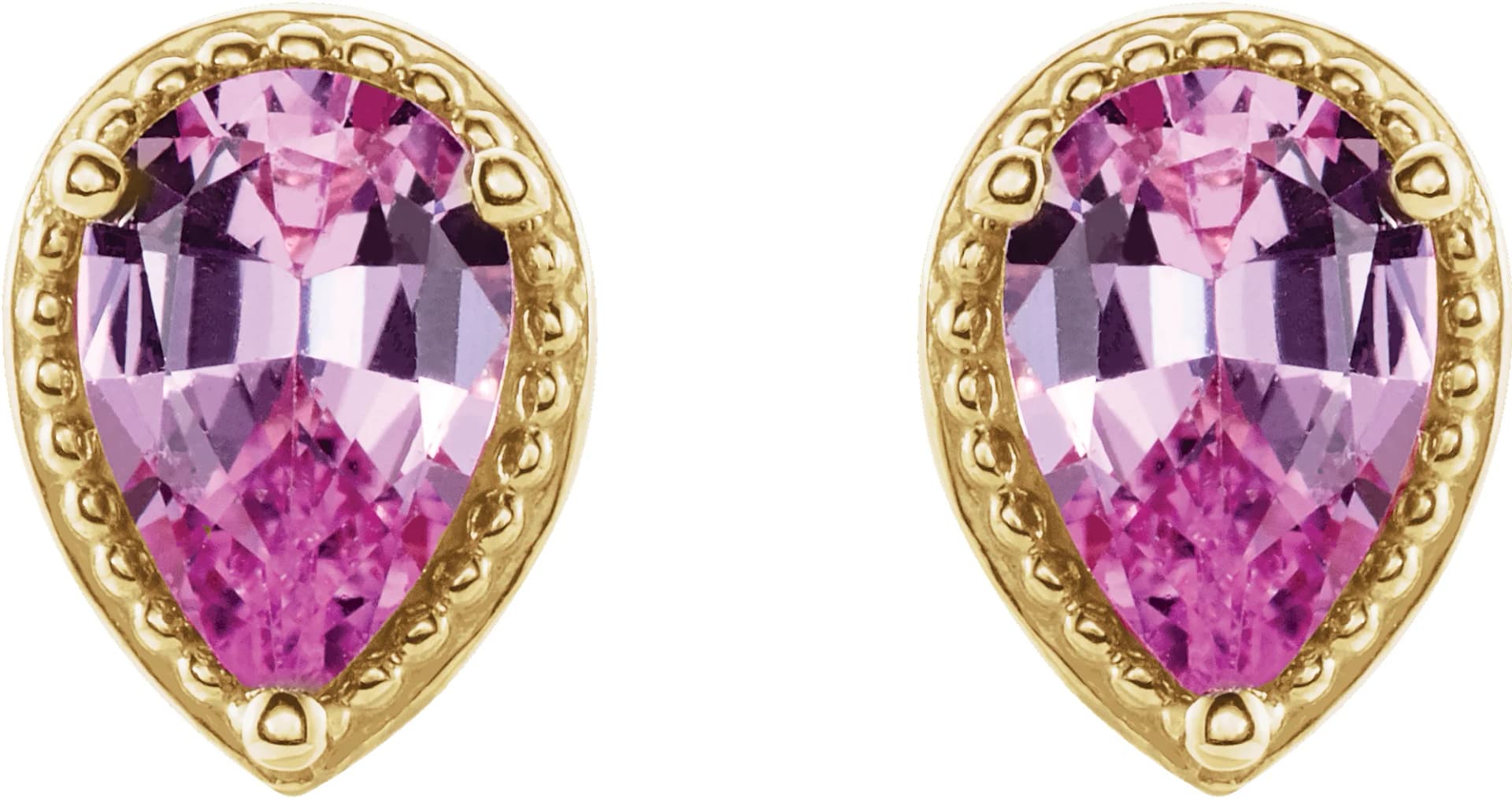 Beaded Solitaire Earrings, view 3