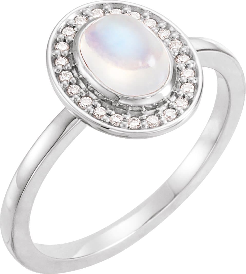 Halo-Style Cabochon Ring view 1