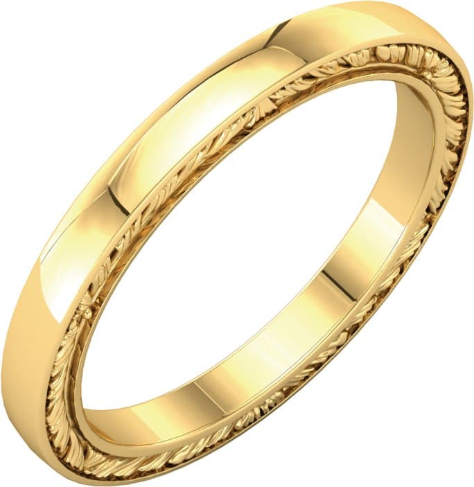14K Rose Band Size 7