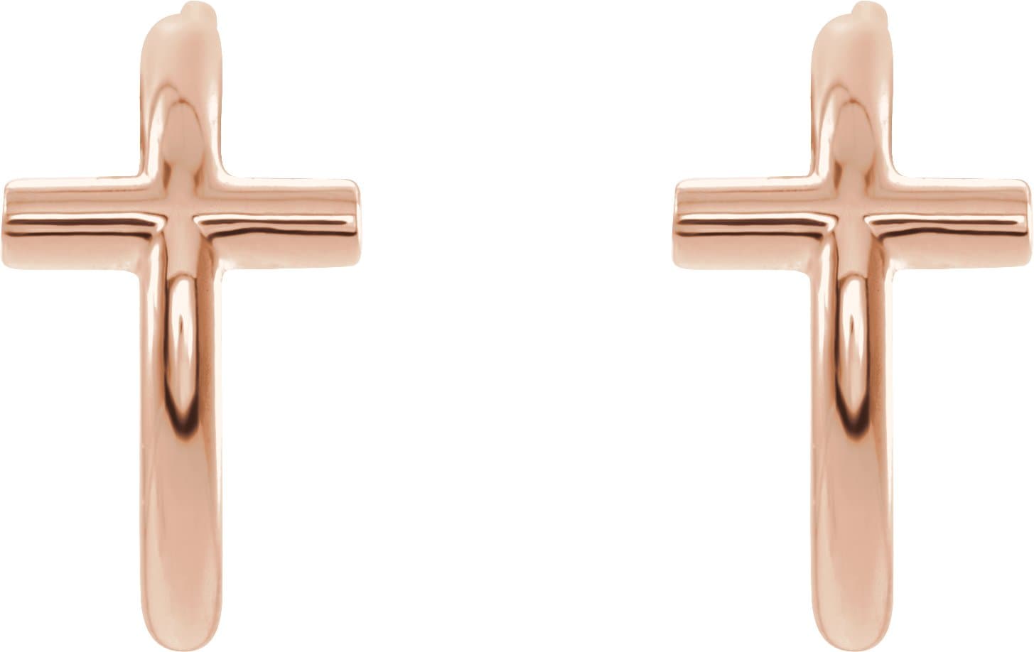 Cross Hoop Earrings view 2