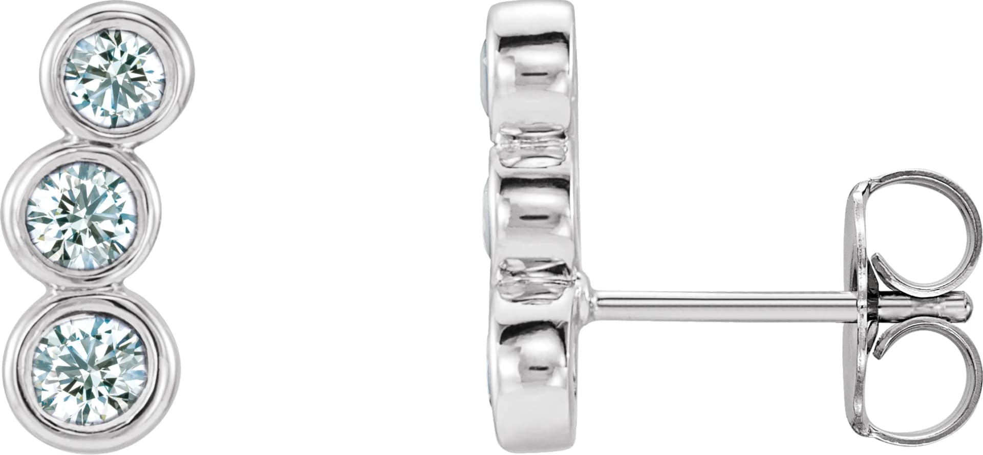 Sterling Silver 1/2 CTW Natural Diamond Ear Climbers