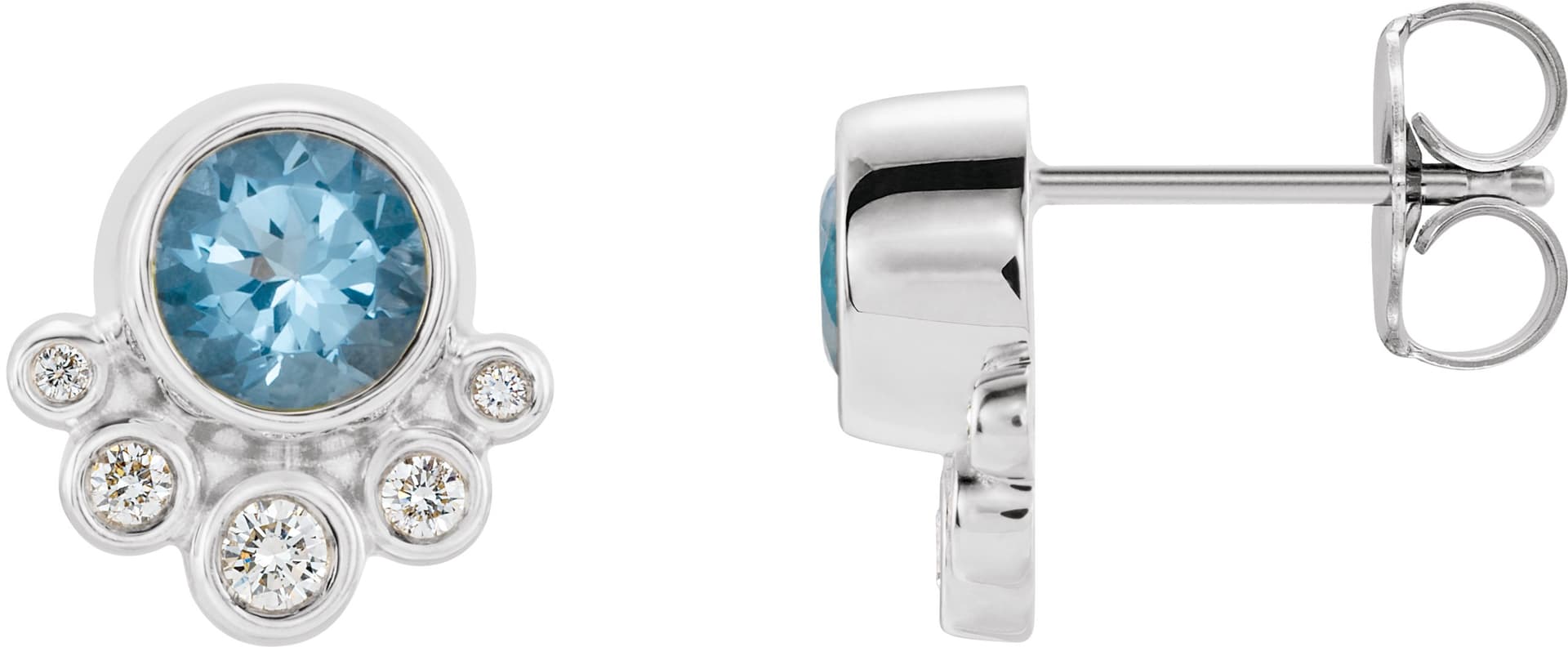 14K White Gold 5/8 CTW Natural Diamond Earrings