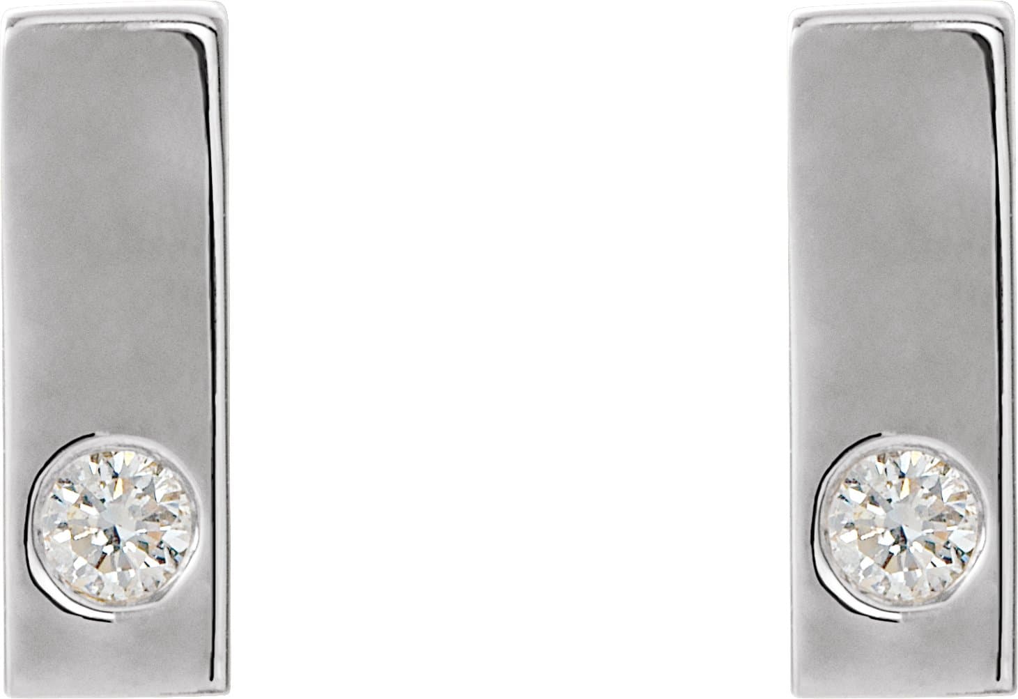 Accented Bar Earrings view 2
