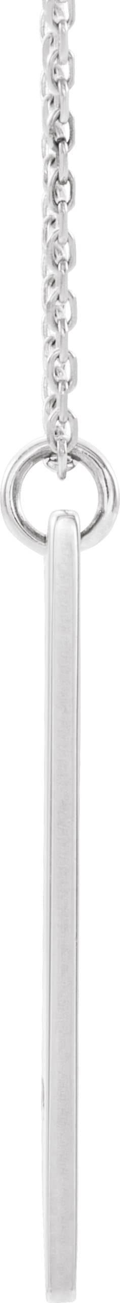 Engravable Pierced Cross Bar Necklace or Pendant view 2