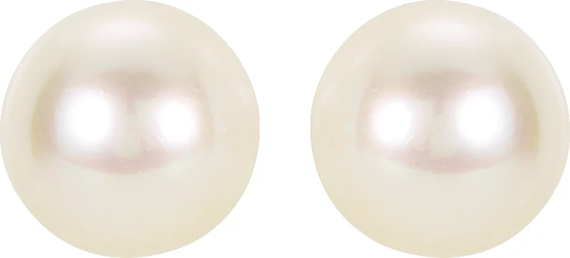 Pearl Stud Earrings, view 3