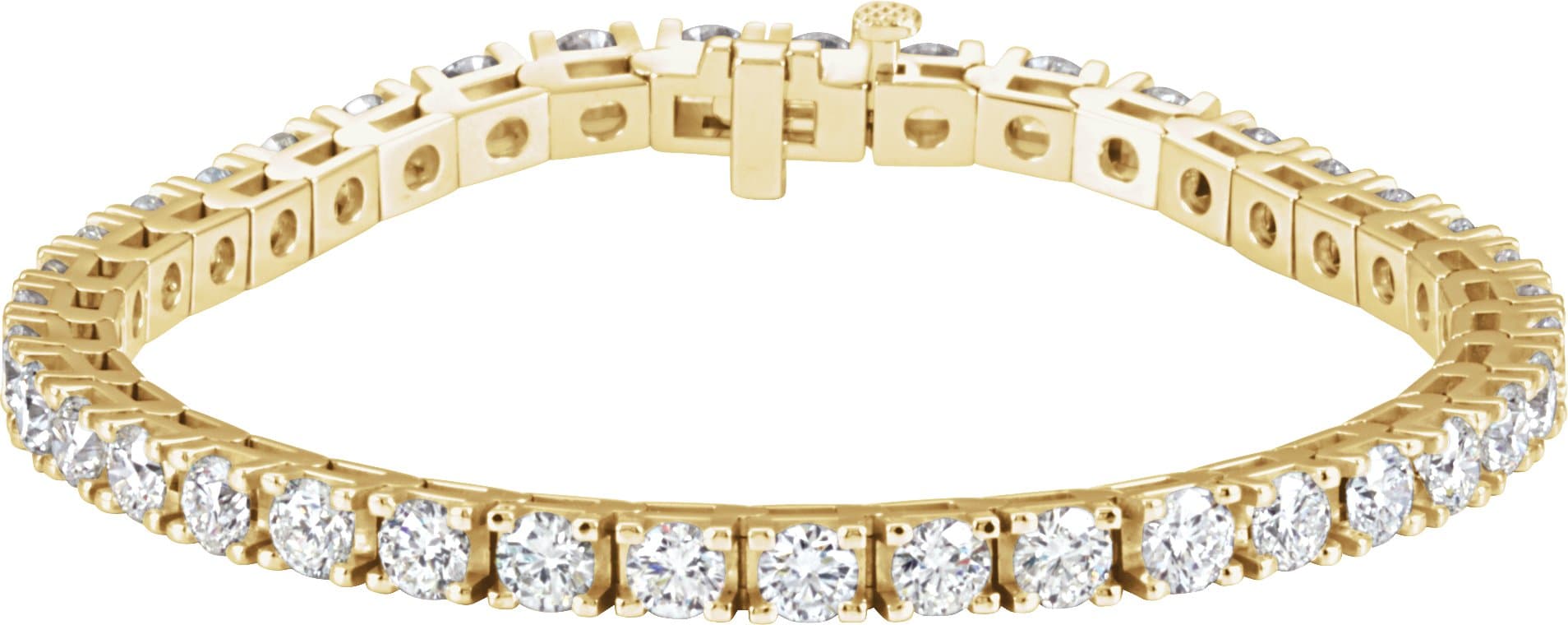 18K White Gold 10 1/2 CTW Natural Diamond Line 7 1/4" Bracelet