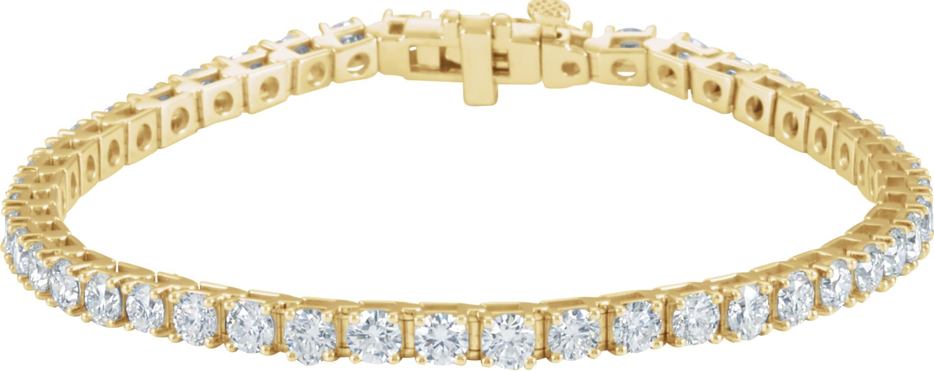 18K White 7 CTW Natural Diamond Line 7 1/4 Bracelet