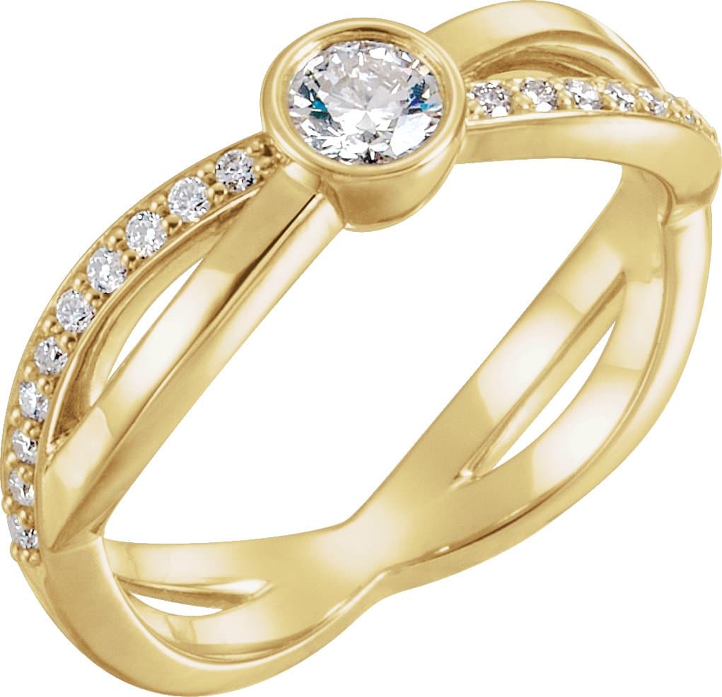 14K Rose 1/3 CTW Natural Diamond Ring