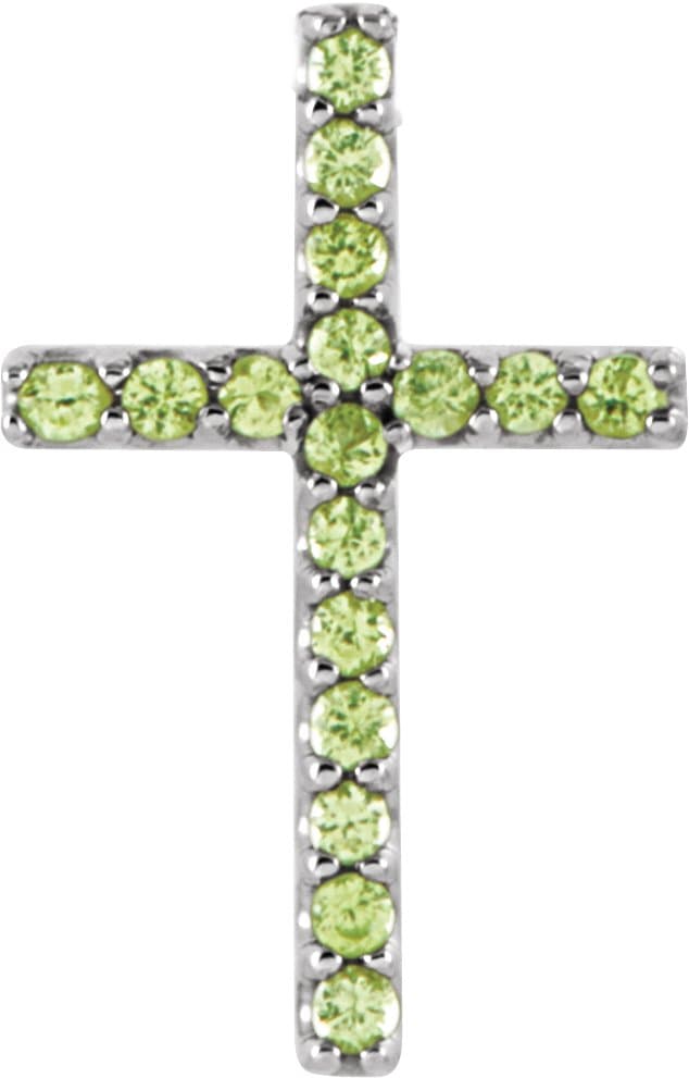 14K Yellow Gold .08 CTW Natural Diamond Cross Pendant