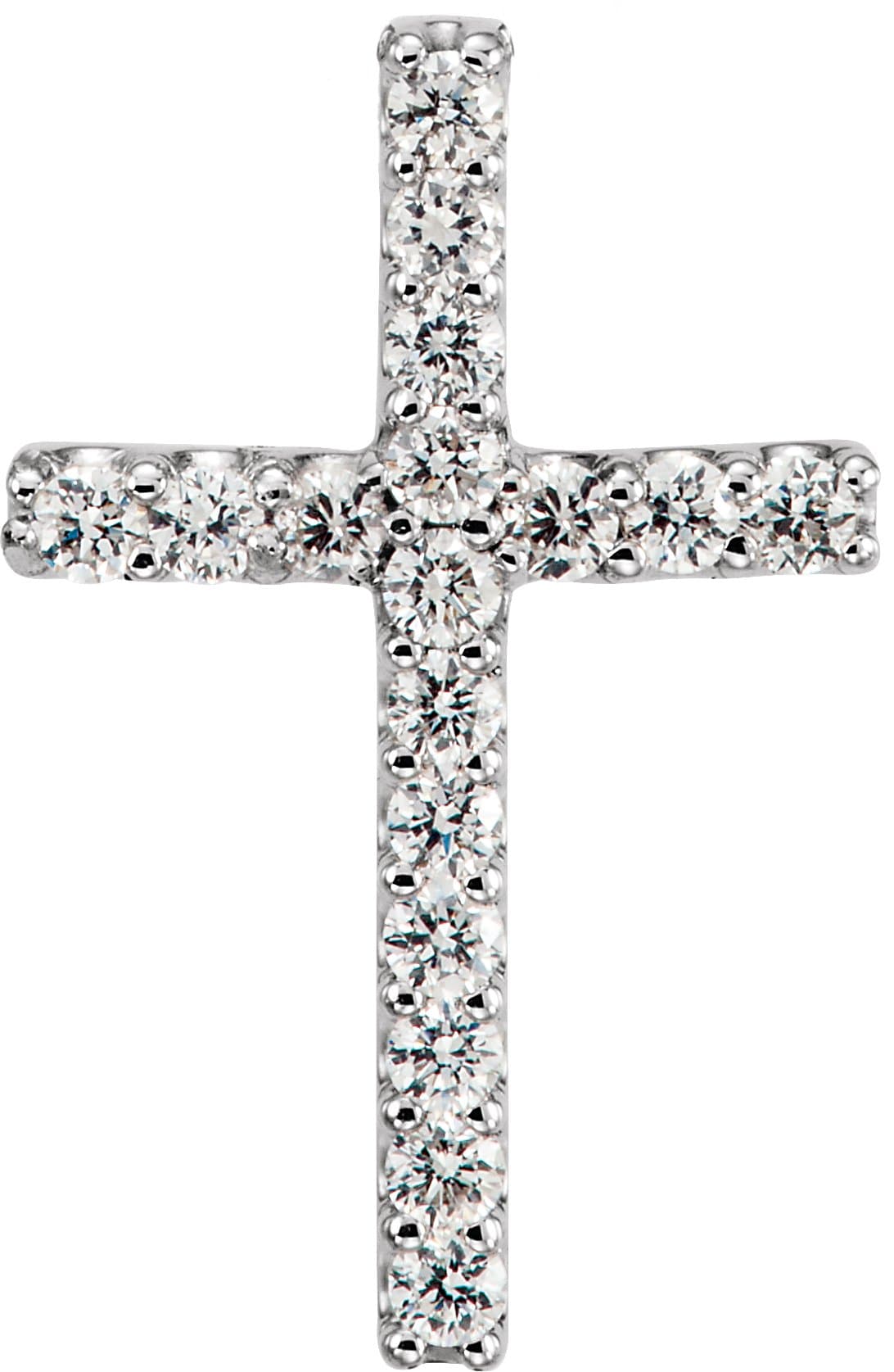 14K Rose .06 CTW Lab-Grown Diamond Petite Cross Pendant