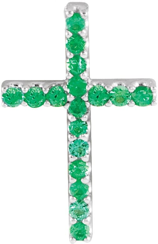 14K Yellow Gold .08 CTW Natural Diamond Cross Pendant