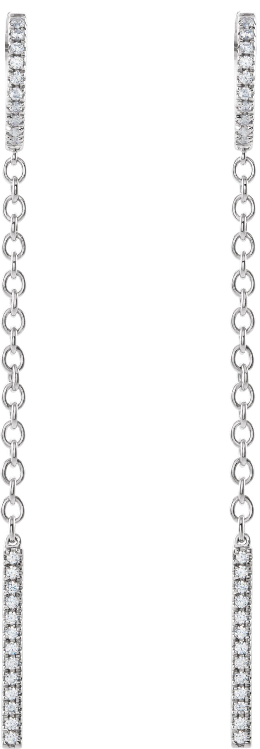Hinged Hoop Chain Earrings view 2