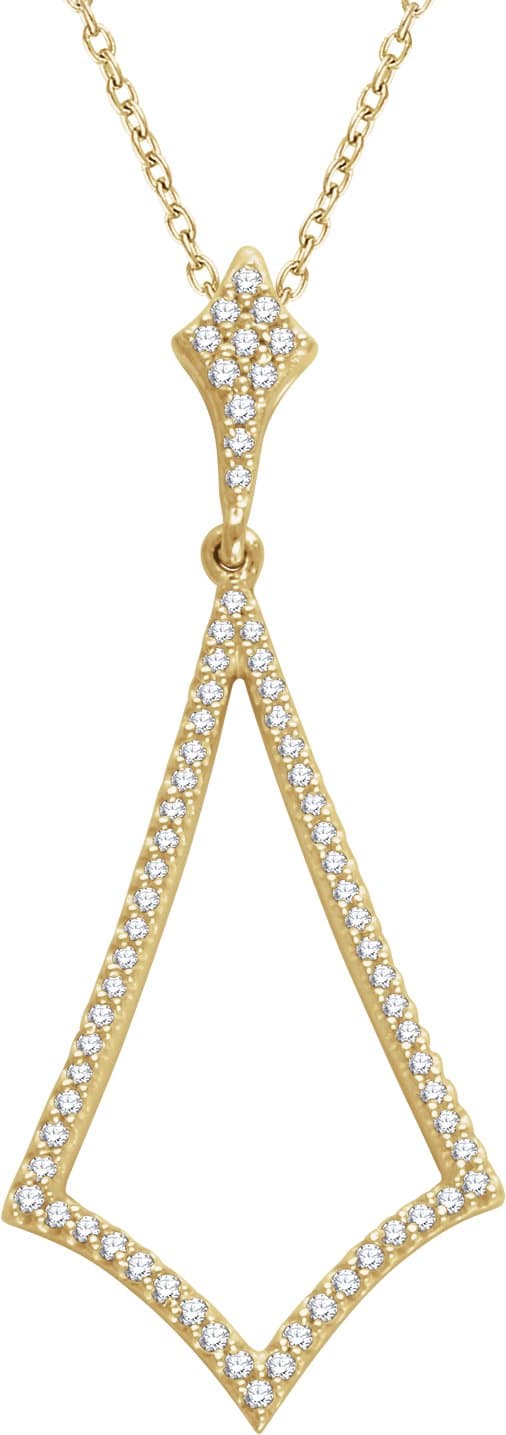 14K Yellow 1/4 CTW Natural Diamond 18 Necklace