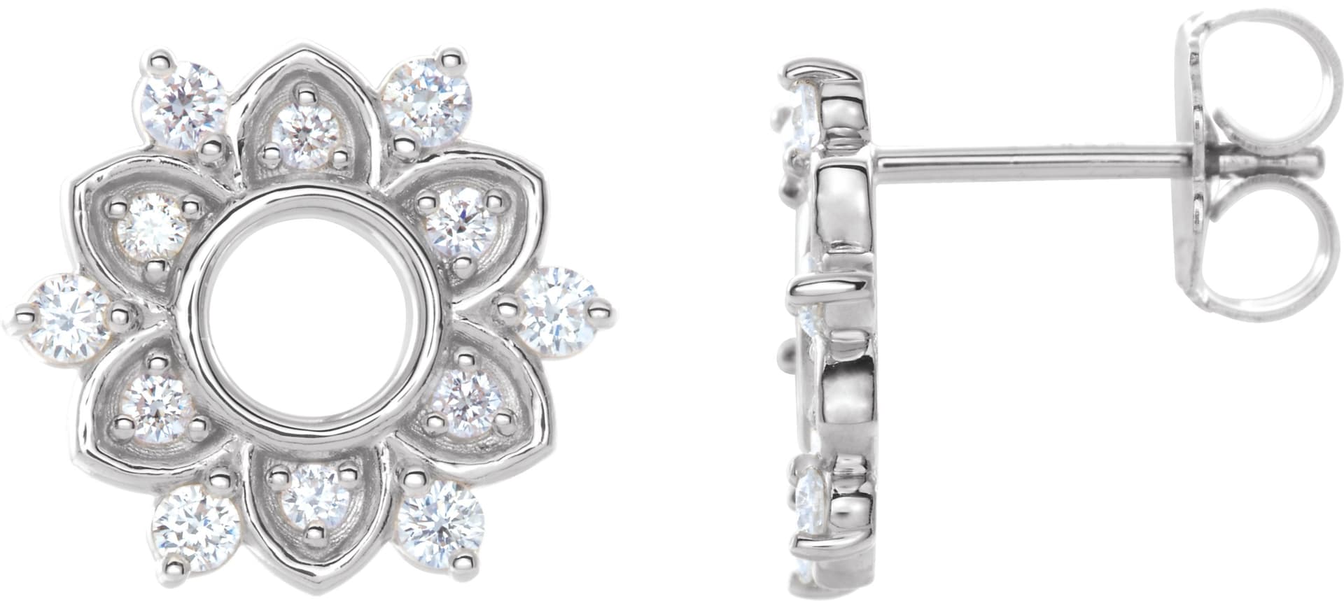 Platinum 1/3 CTW Natural Diamond Earrings