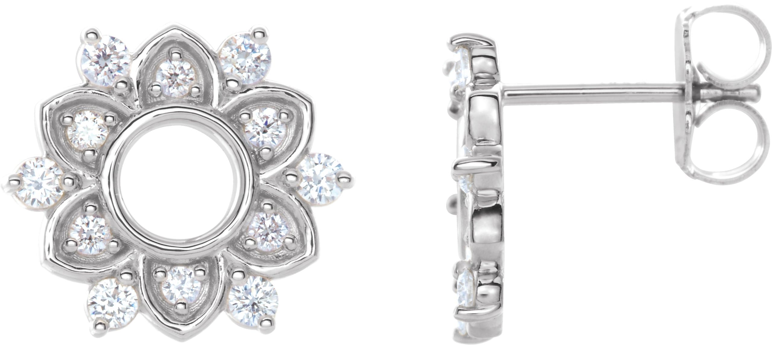 Platinum 1/3 CTW Natural Diamond Earrings