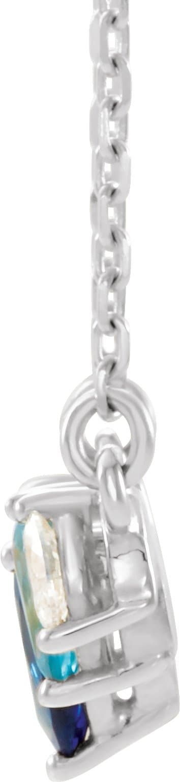 Curved Bar Necklace or Center view 2