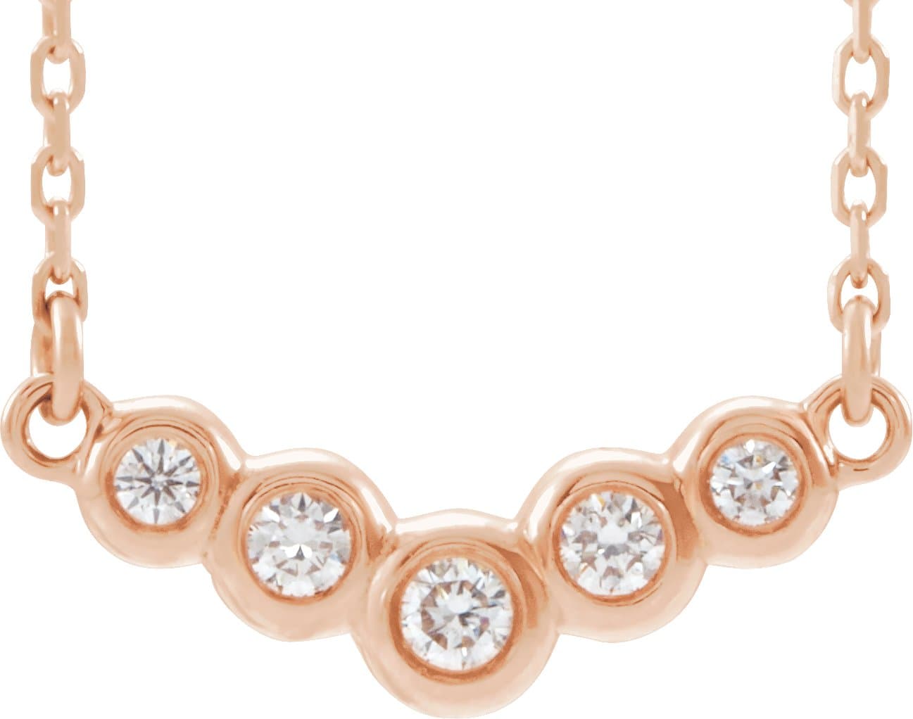 14K Rose  1/8 CTW Natural Diamond 16 Necklace