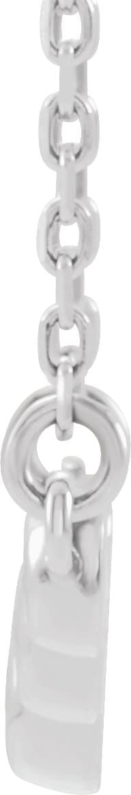 Bezel-Set V Necklace or Center view 2