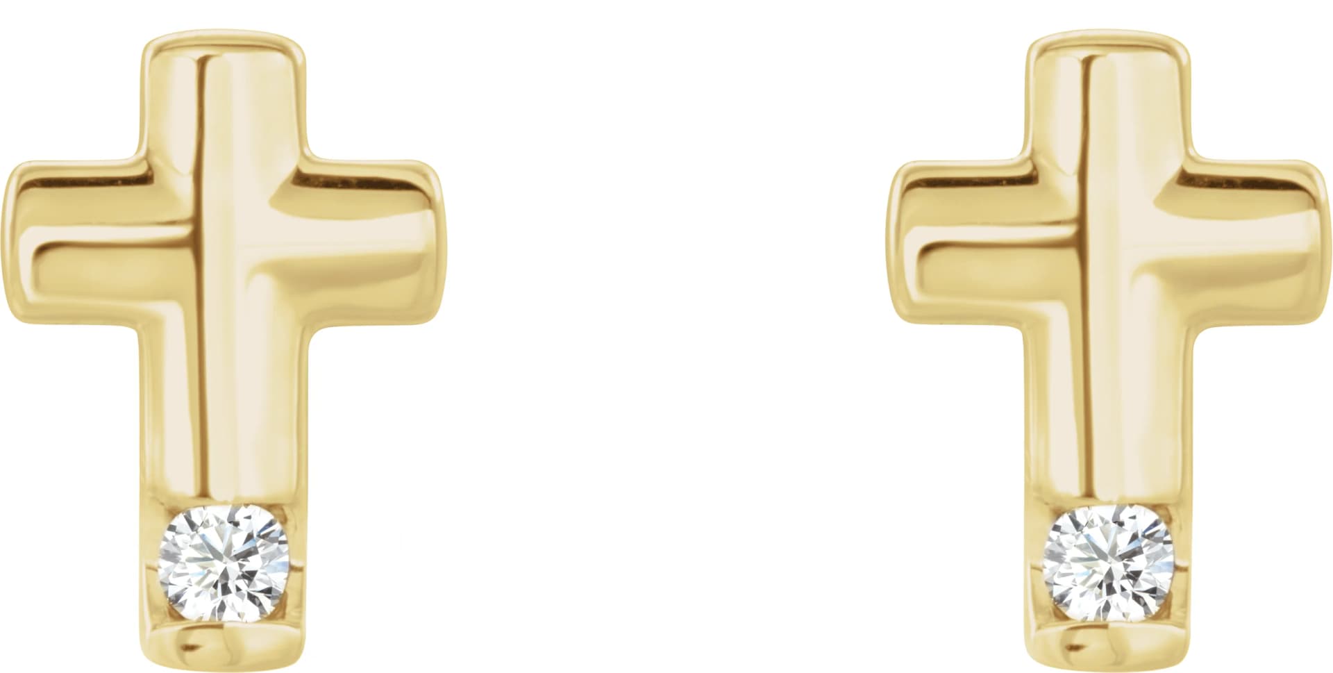 Accented Cross Earrings, view 3