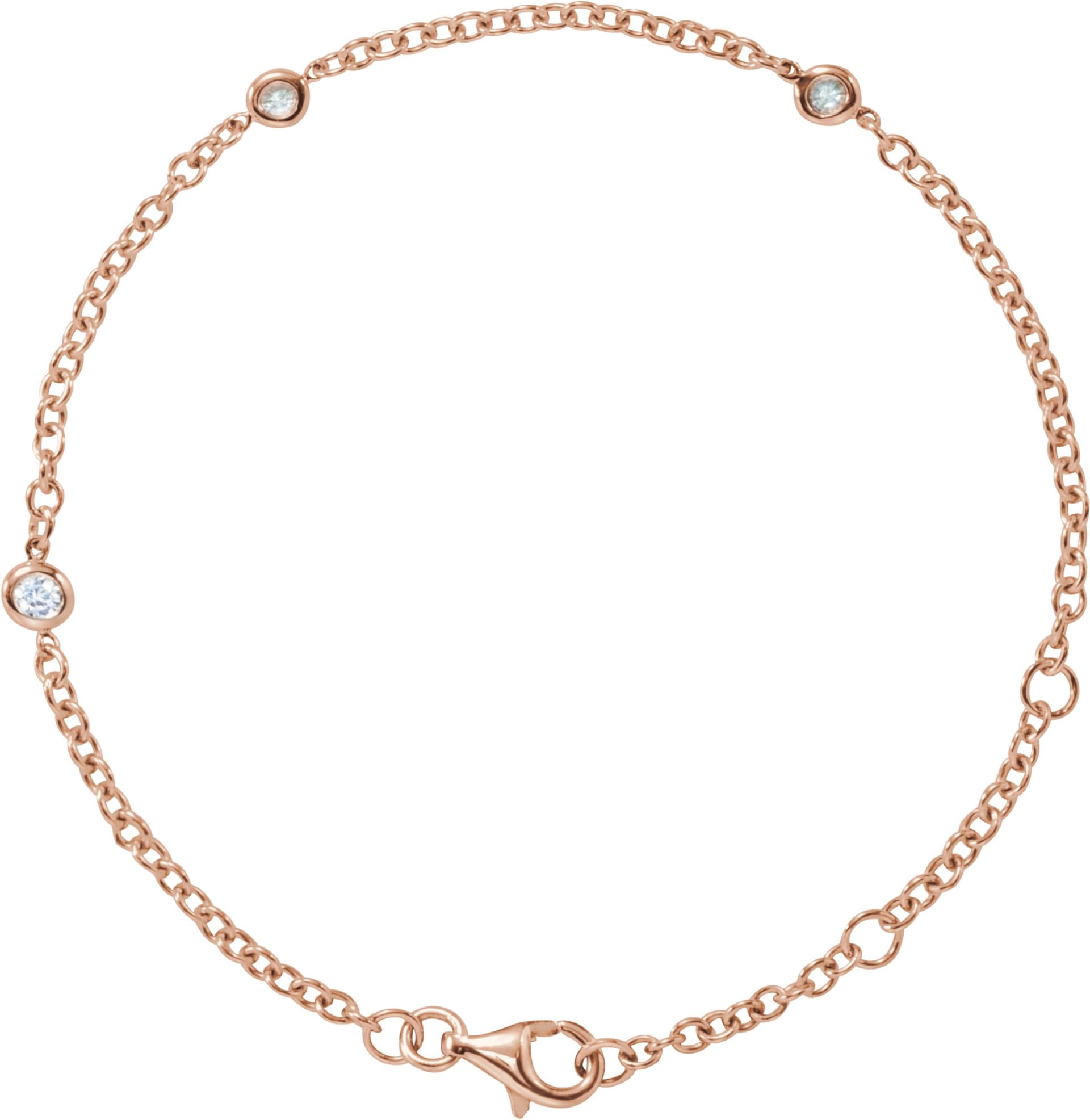 Bezel-Set Station Bracelet view 3