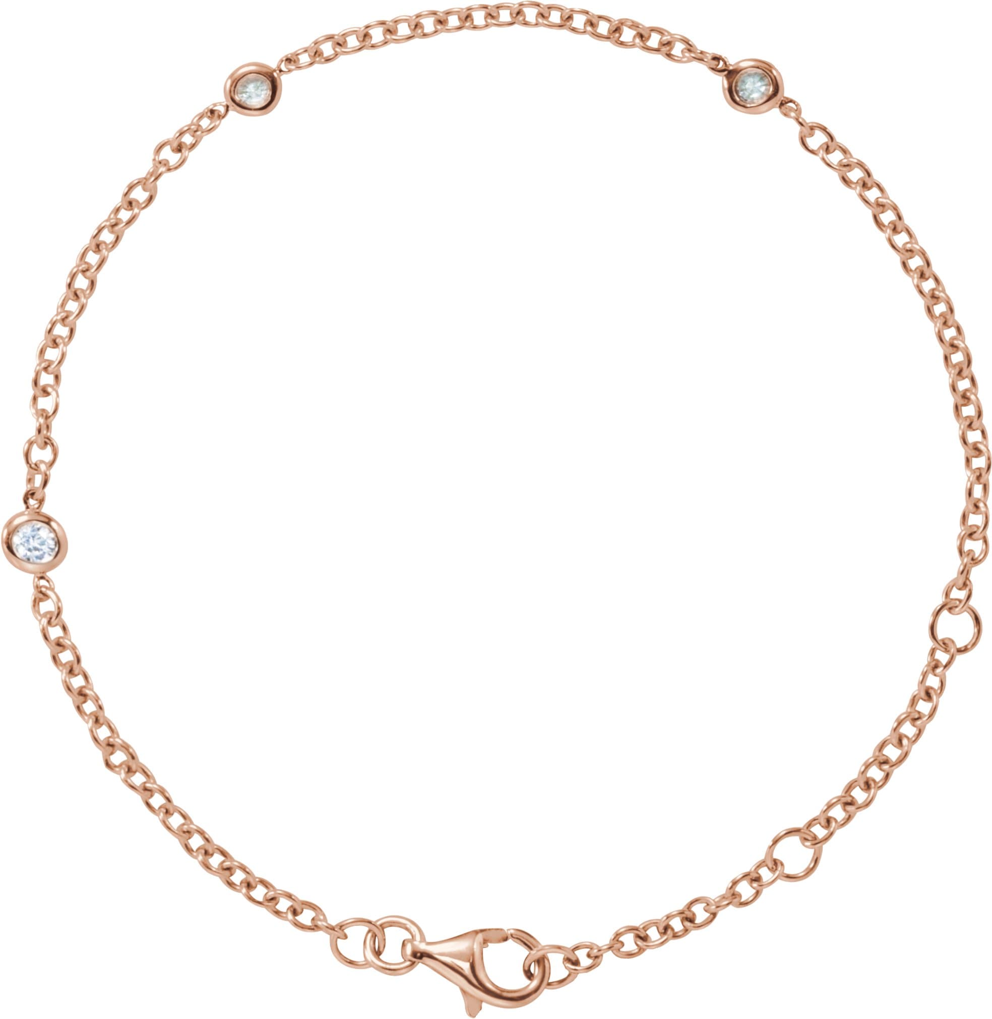 Bezel-Set Station Bracelet view 3