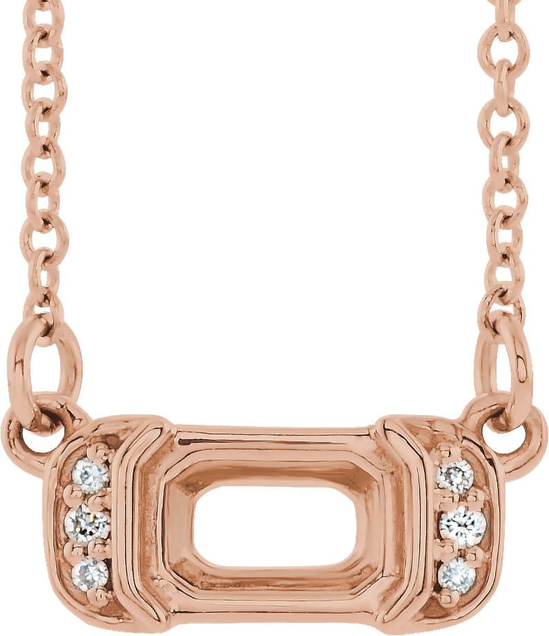 14K Yellow Gold 1 CTW Natural Diamond Necklace Center
