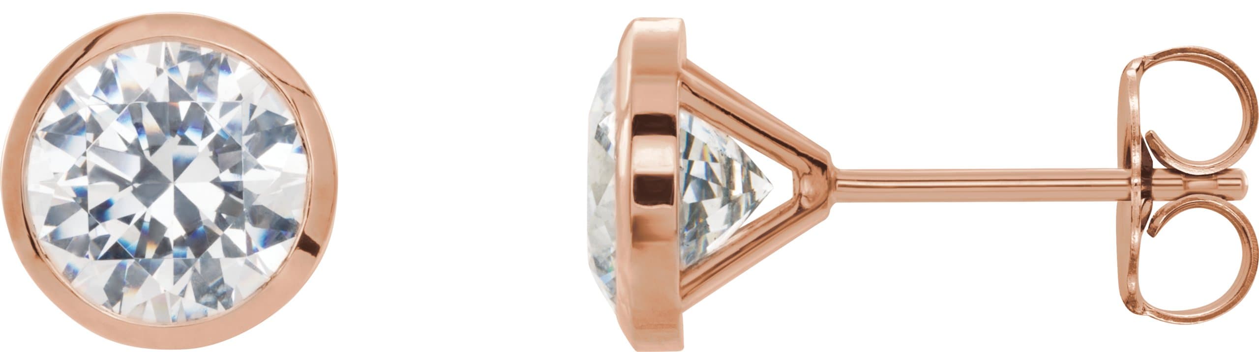 14K Rose 1 1/2 CTW Lab-Grown Diamond Cocktail-Style Earrings