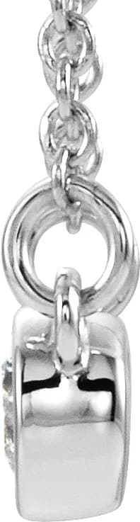 Accented Bezel-Set Necklace, view 3