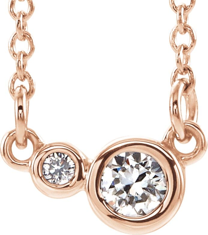 14K Rose 1/4 CTW Natural Diamond 16 Necklace