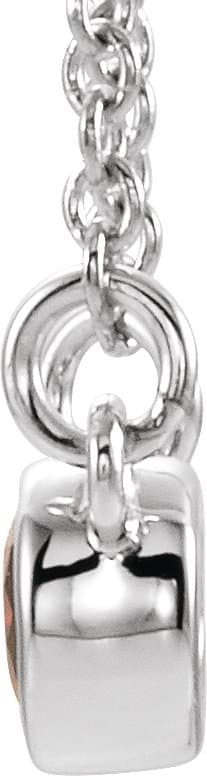Accented Bezel-Set Necklace or Center view 2