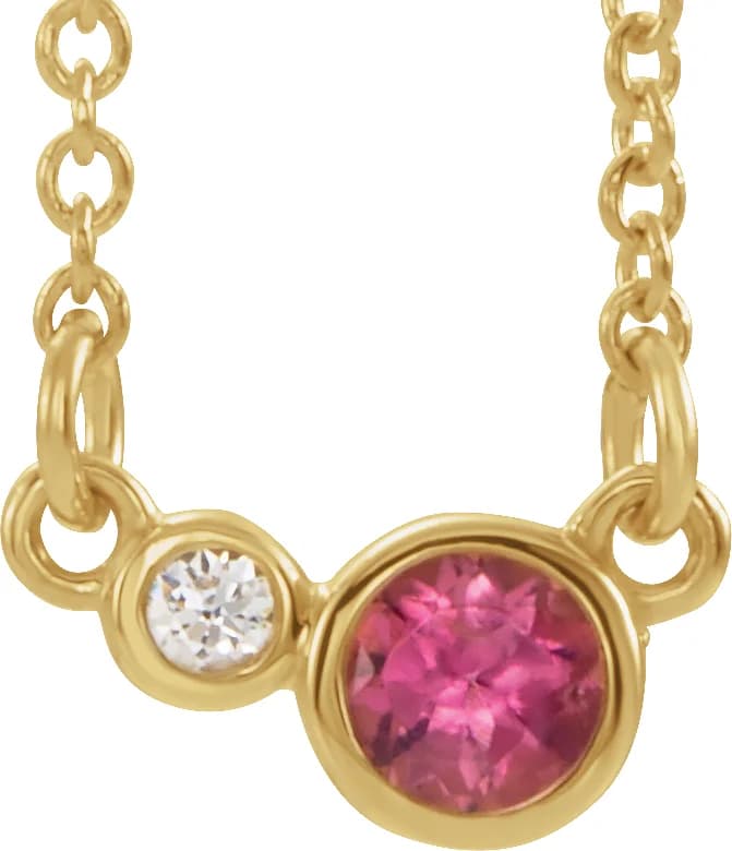 Accented Bezel-Set Necklace